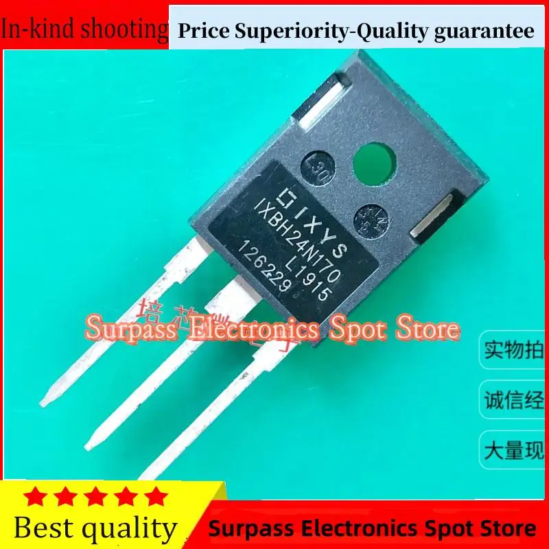 50PCS-100PCS  IXBH24N170  IGBT TO-247 1700V 24A  Price Superiority-Quality guarantee