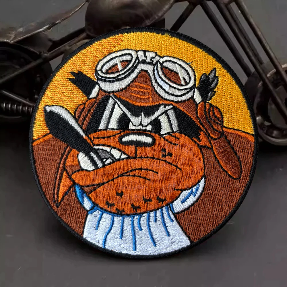Bombing Squadron Morale Badge Patches Devil Pilot Hook&Loop Meme Embroidered Patch Military Armband Tactical Backpack Stickers