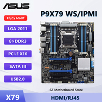 ASUS P9X79 WS/IPMI X79 Motherboard LGA 2011 For Xeon E5-2687W v2 E5-2697 v2 E5-1650 v2 CPU DDR3 PCI-E X16 SATA III Mainboard