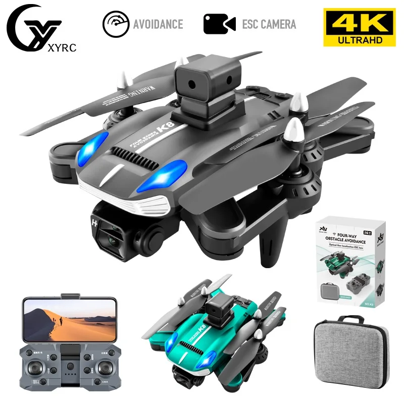 

2022 New K8 Drone 4K Professional HD ESC Camera Obstacle Avoidance Optical Flow Positioning Foldable Quadcopter Toys Gifts