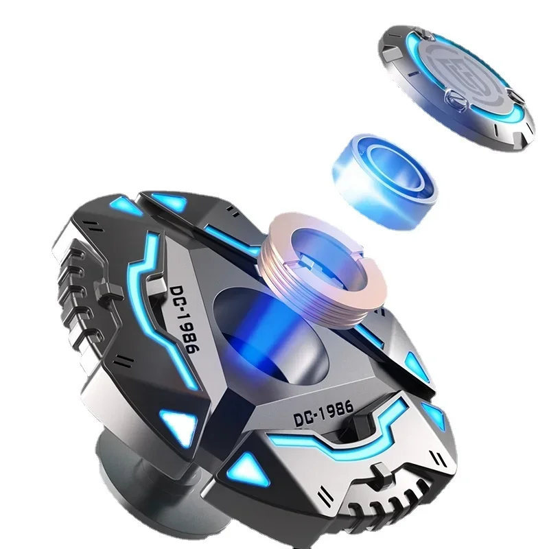 Giocattolo antistress Incandescente Fidget Miglior Spinner Punta della trottola Alleviare il giocattolo antistress Rullo EDC in metallo Adulti Bambini ADHD