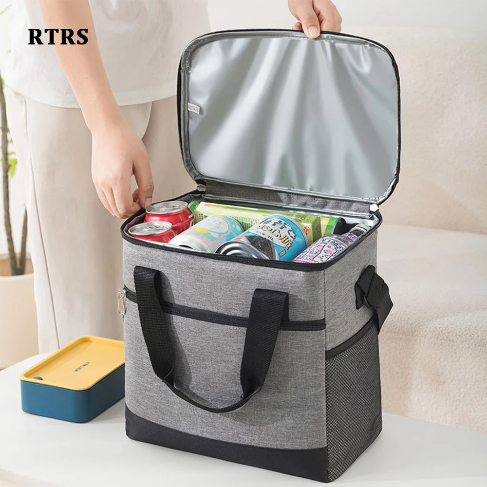 Foldable Soft Cooler Bag with Hard Liner Large Insulated Picnic Lunch Bag Box Cooling Camping Bag for Family Outdoor Activities