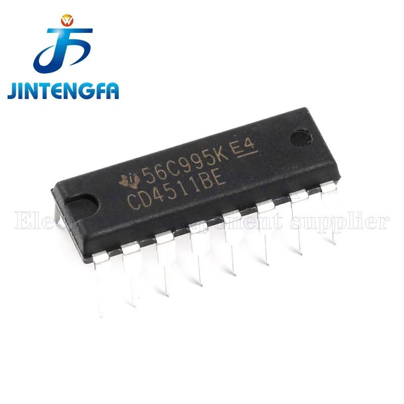 20PCS CD4511BE DIP-16 CD4511BM SOP-16 HCF4511BEY HEF4511BP HEF4511BT CD4511B BCD-to-7 SegmentLatch Decoder Driver IC CD4511