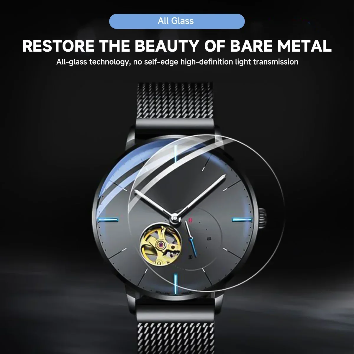 26-46mm Diameter Universal Tempered Glass Smartwatch Screen Protector Scratch-Resistant Protective Film traditional watch Access image 3