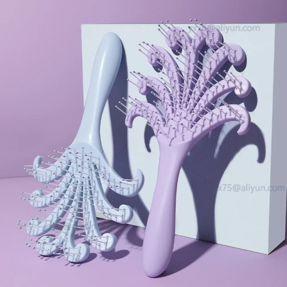 

1 шт., массажная расческа для волос в форме осьминога, расслабляющая расческа для распутывания головы, пушистая расческа для укладки, антистатическая щетка для волос, инструменты для укладки своими руками