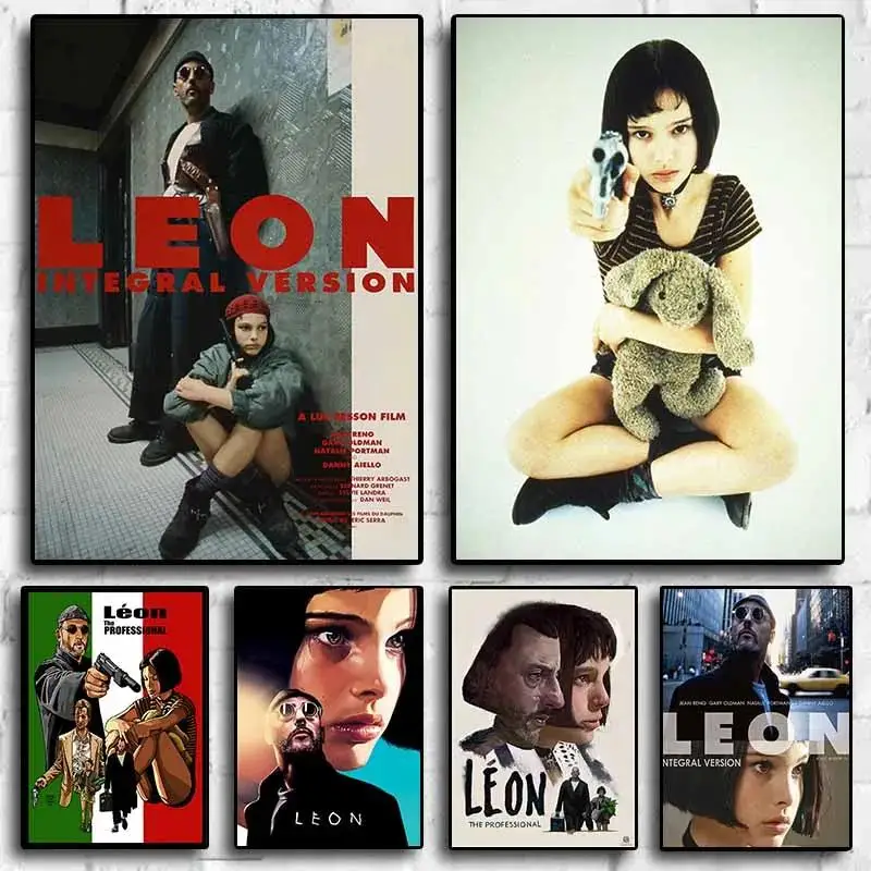 Leon The Professional Classic Movie Poster  Frameless HighQuality Inkjet Canvas Wall Art Decor