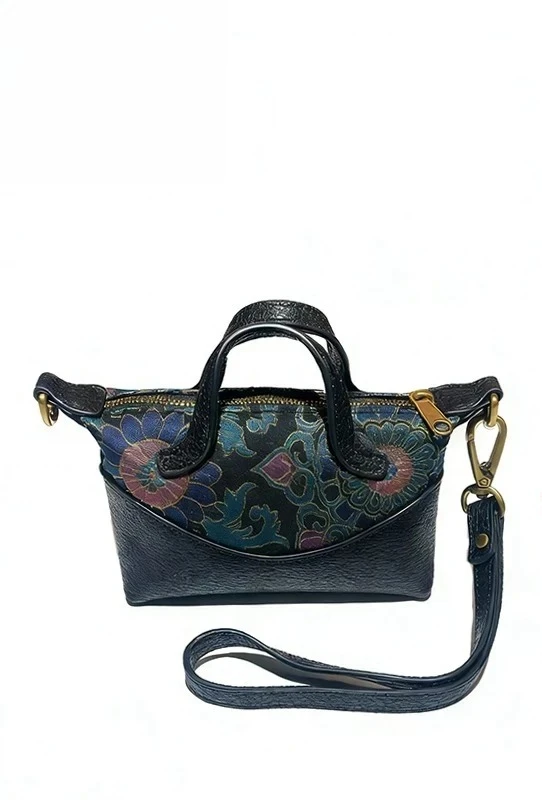 Mulberry Silk Cowhide Song Brocade Crossbody Bag Chinese Style Mini Chain Coin Handbag