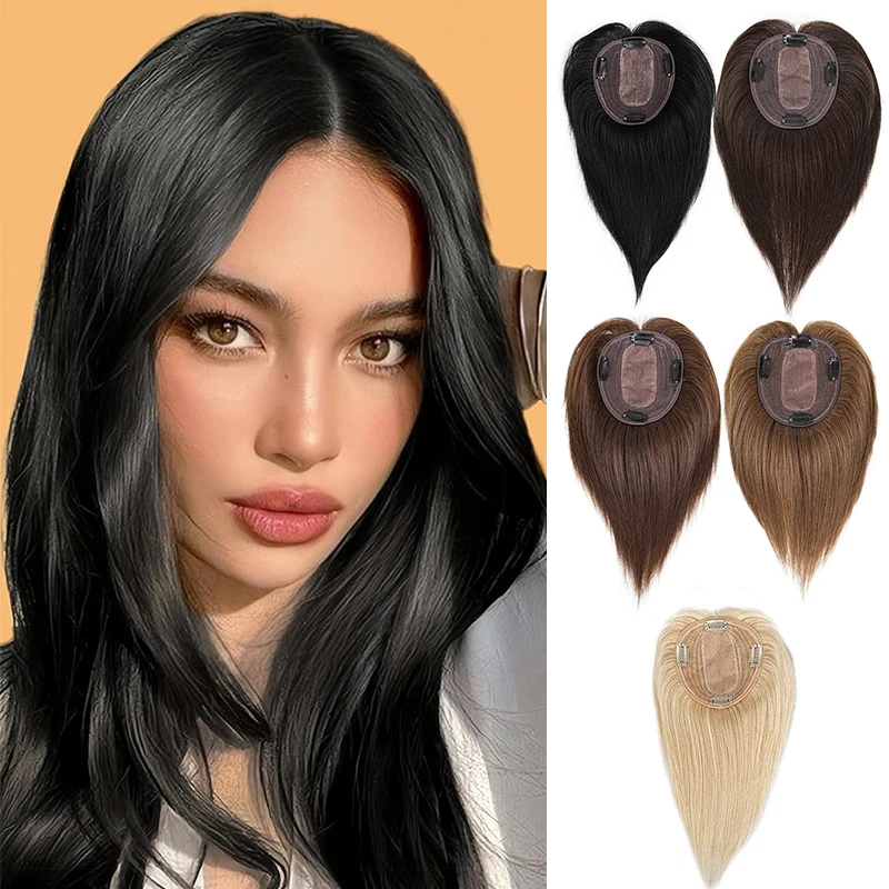 straight-hair-25cm-wig-piece-13x12cm-hairnet-women-human-hair-extensions-clip-in-hair-topper-extension-with-bangs-top-wig-piece