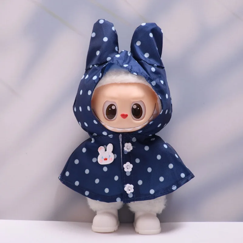 

Одежда для Labubu V1/v2/v3, летняя кукольная одежда для 17 см, плащ с заячьими ушками для наряда Labubu, одежда для Labubu «сделай сам», Gif