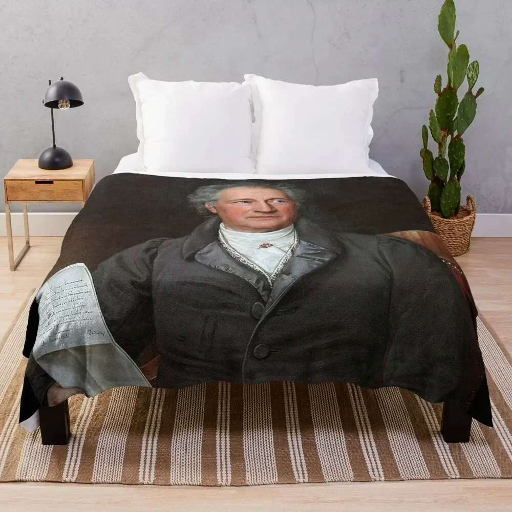 

Johann Wolfgang von Goethe, 1828 Throw Blanket Flannel Fleece Soft Warm Throw Blanket
