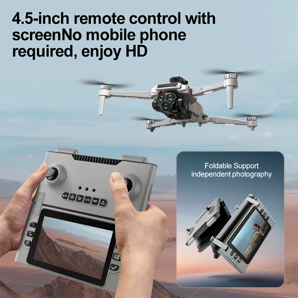 G66 جديد نظام تحديد المواقع للطي بدون طيار 4,5 "شاشة 25 دقيقة بطارية 8K كاميرا الفيلم موقف التدفق البصري الطائرات تجنب العوائق فرش