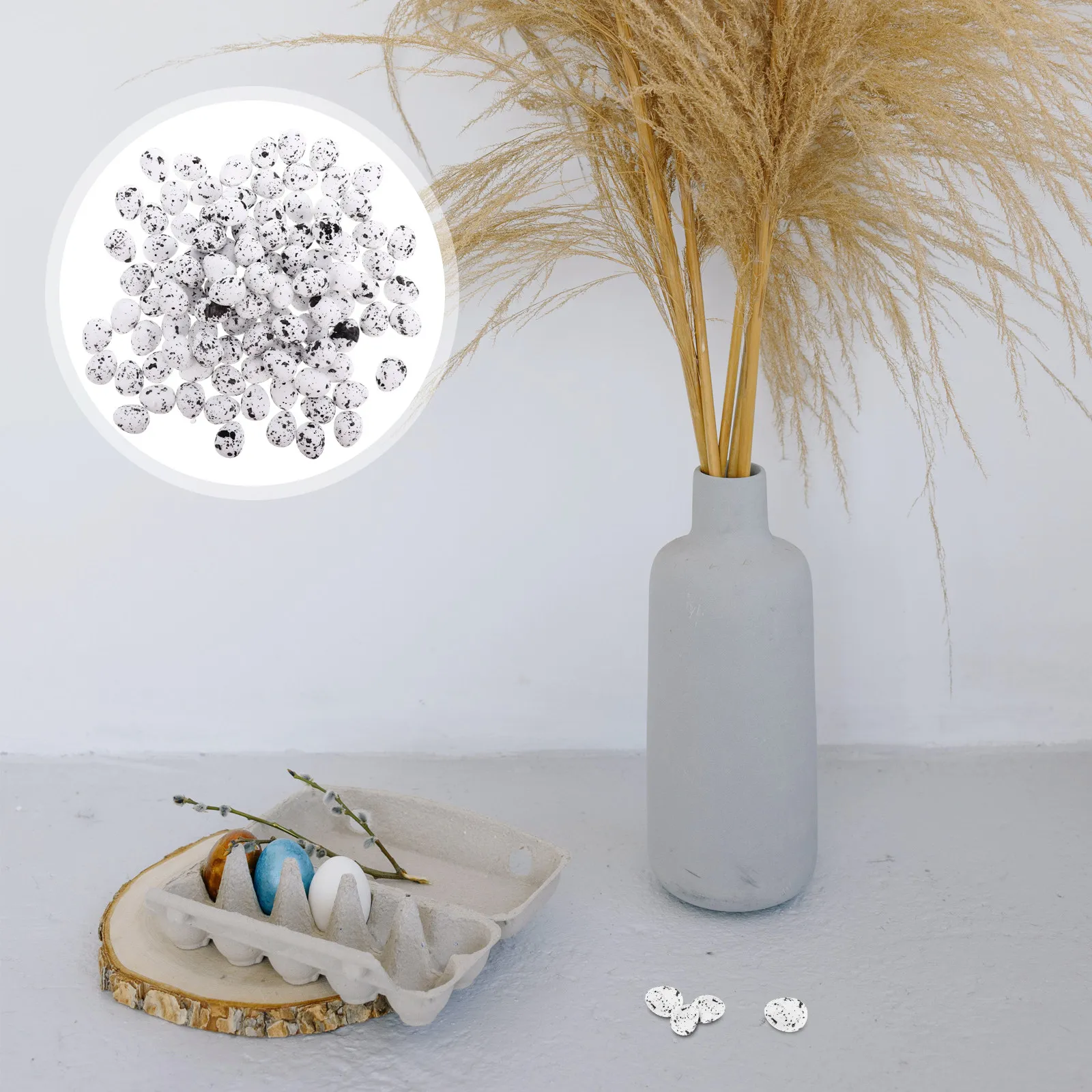 

100Pcs DIY Easter Egg Foam Decorations Hand Painted Craft Eggs for Kindergarten Holiday Classroom Creative Art