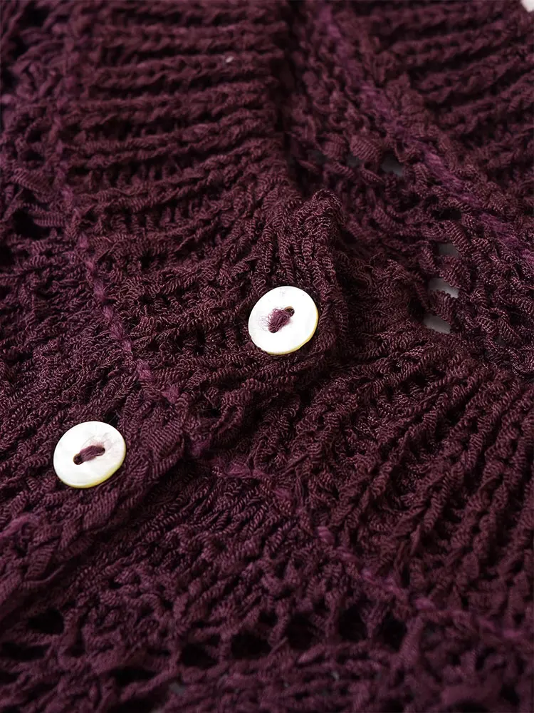 TFAFXY 2025 Damski Kardigan Dzianinowy Nowa Moda Swetry z Siateczki Płaszcz Damski Casual Elegancki Jednorzędowy Płaszcz ﻿ ﻿ ﻿ ﻿