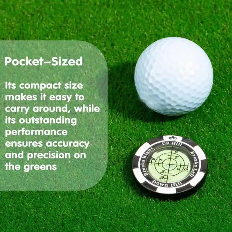 Golf Green Marker Sensitive Zinc Alloy Clear Scale Golf Hat Clip Green Reader Precise Reading Pocket Size Multifunctional Golf