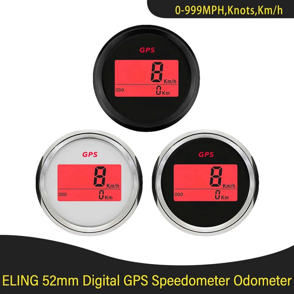 

Warranted Newest Universal 52mm Digital GPS Speedometer Gauge with Red Backlight for Car Motorcycle Boat Yacht 12V 24V
