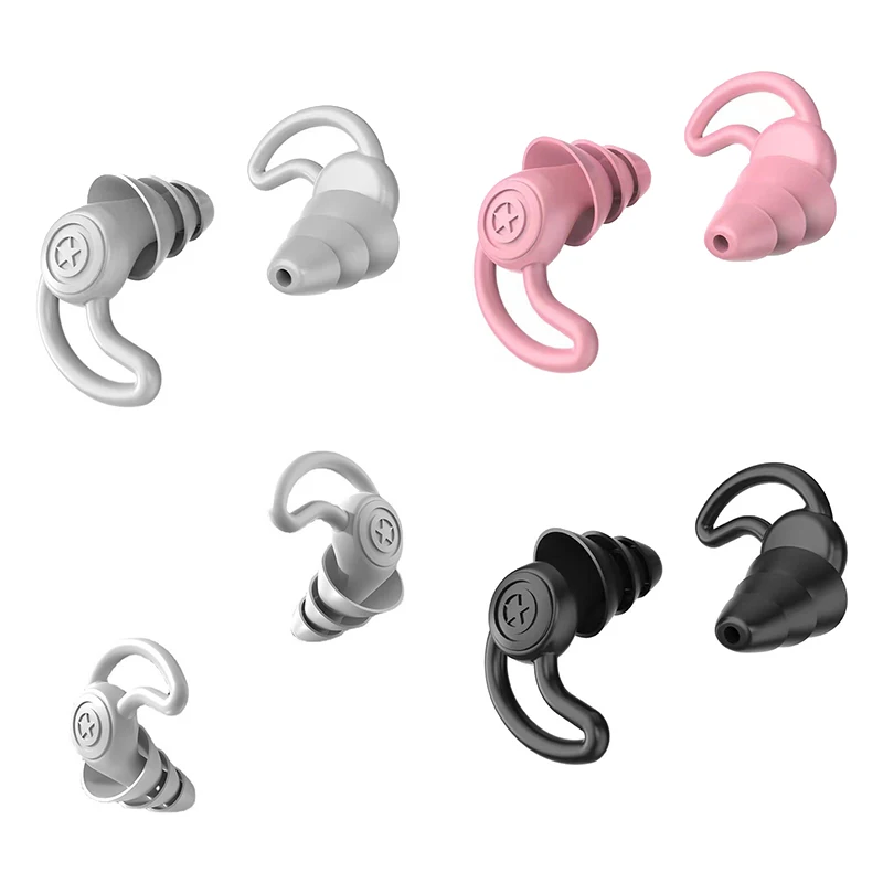 

2Pcs Silicone Ear Plugs Sound Insulation For Student Soft Anti Noise Sleeping Swim Waterproof Ear Plugs Noise Reduction Earplugs