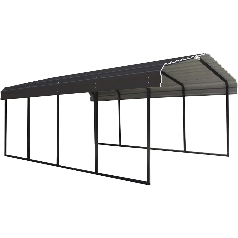 

12 x 20 x 7-Foot Heavy Duty Galvanized Steel Metal Multi-Use Shelter, Shade, Carport, Charcoal color