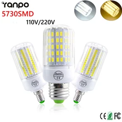 Ultra Bright E27 E14 LED Corn Light Bulbs Screw  B22 Bayonet Cap SES 7W 12W 30W 45W 165LEDs Replace 150W Halogen Lamps