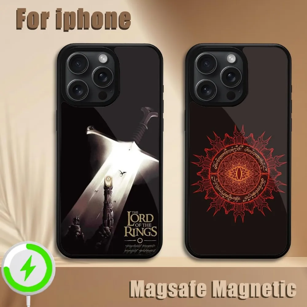 Movie The L-Lord of the  R-Rings  Phone Case For iPhone 11 12 13 14 15 Plus Pro Max Magsafe Magnetic Wireless Charging Cover