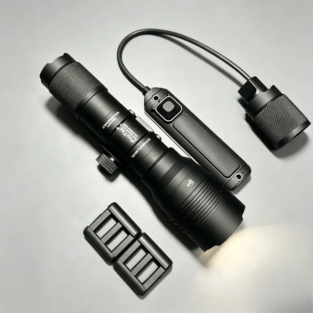 Aluminum Alloy Tactical Flashlight 1000LM Strobe Function 95 Modes White Light Long Range Torch for Night Patrol Lighting