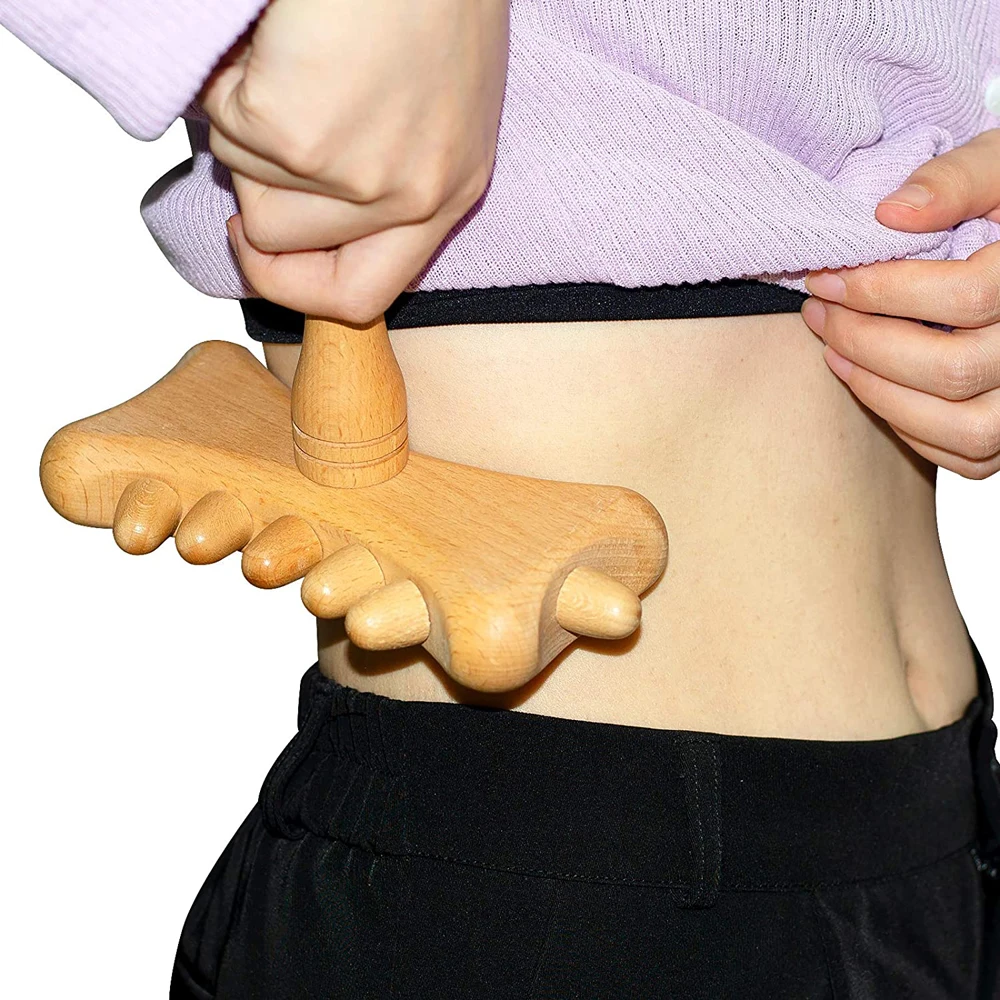 Wood Therapy Tools for Body Shaping, Anti Cellulite - Relief Soreness - Gua Sha | Lymphatic Drainage Wood Therapy Massage Tools view 3