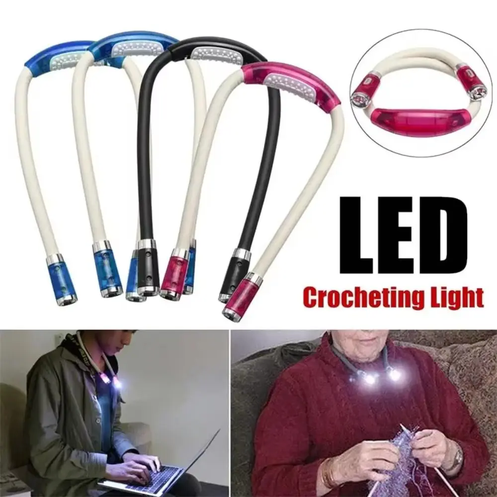 

Creative Multi-angle Adjustable Book Light 4 LED Flexible Design Reading Lamp 4 Modes U-Shaped Led Neck Light Camping