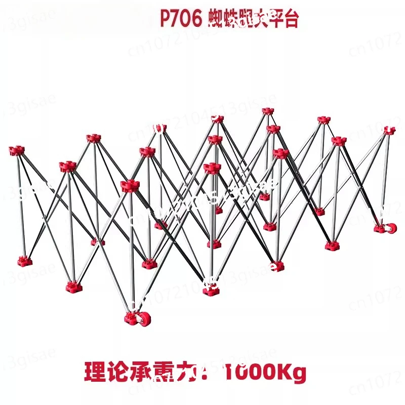 Ceramic Tile Glass with Wheel Support Frame Industrial Special Retractable Folding Table Multifunctional