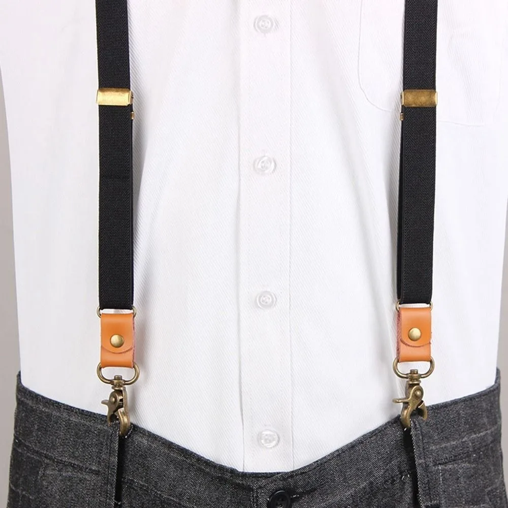 Casual Solid Color 3 Hooks Strap Clip For Women For Men Hanging Pants Clip Suspenders Clips Tie Suspenders Adjustable Braces