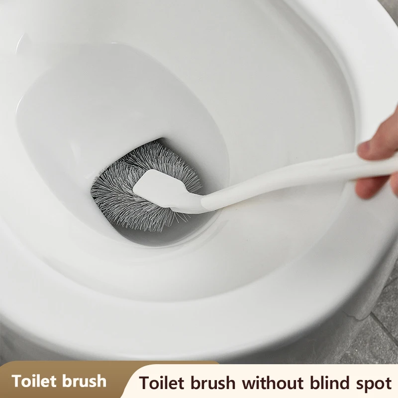 Toilet Brush for Household Use, Toilet Brush for Cleaning Toilet Brush Long Handle, Wall-mounted Perforation-free Cleaning Brush