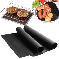 BBQ Grill Mat Reusable Pad 60x40cm Non-stick Baking Mat Cooking Grilling Sheet Grill Cover Oven Liners Barbeque Accessories