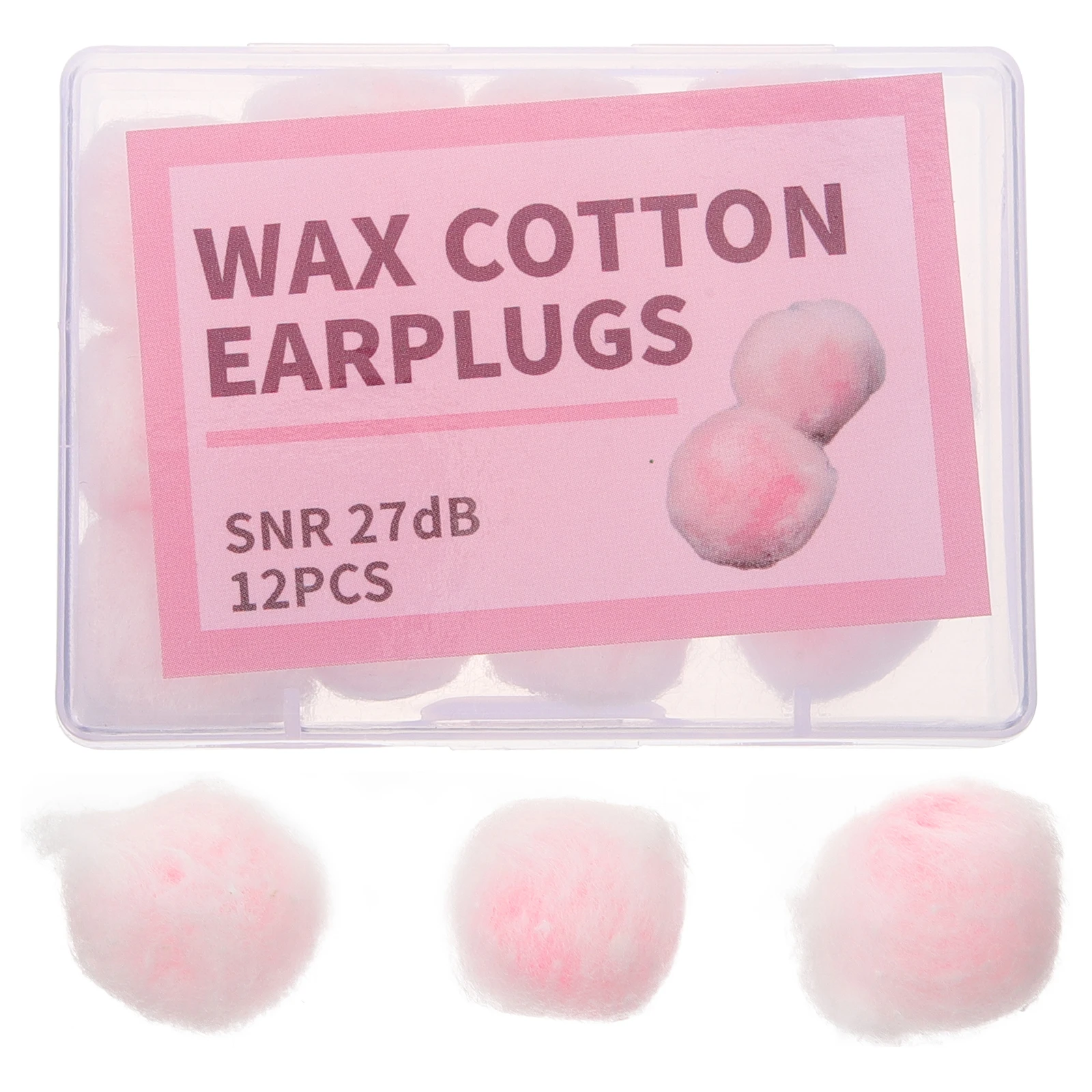 

12pcs Sleep Earplugs Wax Cotton Noise Reduction Lightweight Comfortable Snoring Blocking Work Use Ear Plugs