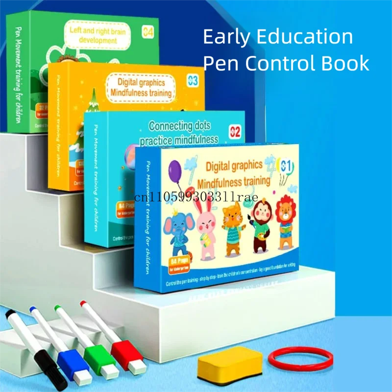 

Erasable Pen Control Training Book Reusable Children Early Education Handwriting Practice