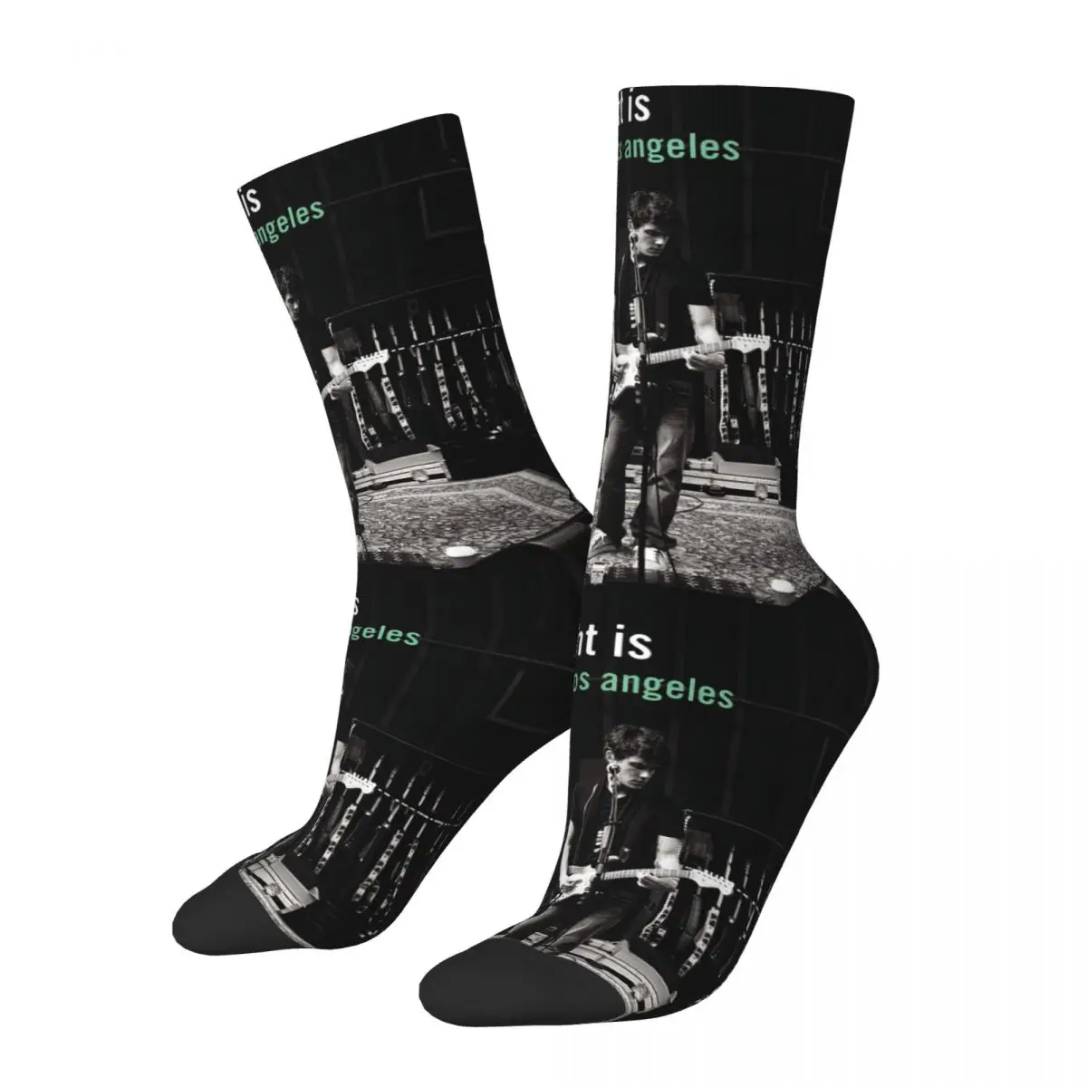 Hip Hop Retro, wo das Licht verrückt Männer Kompression socken Unisex J-John Mayer Sänger Harajuku Muster gedruckt lustige Neuheit