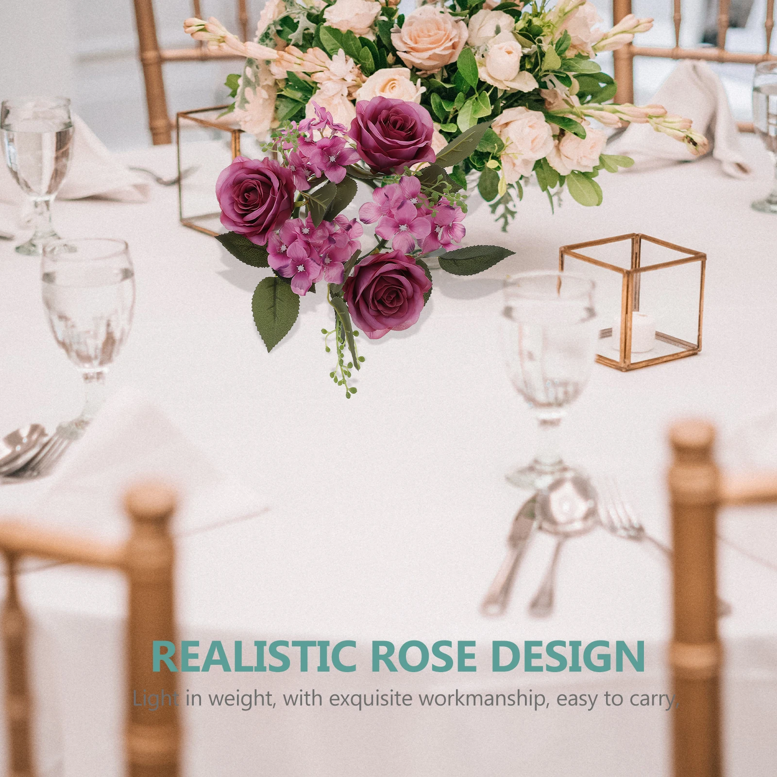 

1pc Lightweight Simulated Rose Holder Artificial Flower Rings For Party Wedding Decor Diy Crafts Table Centerpiece Photo