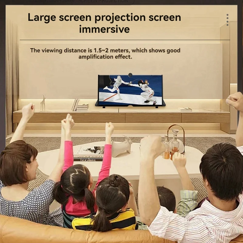 20 Inch Screen Magnifier 3D HD Phone Magnification Projector Screen Magnification Compatible With All Smartphones