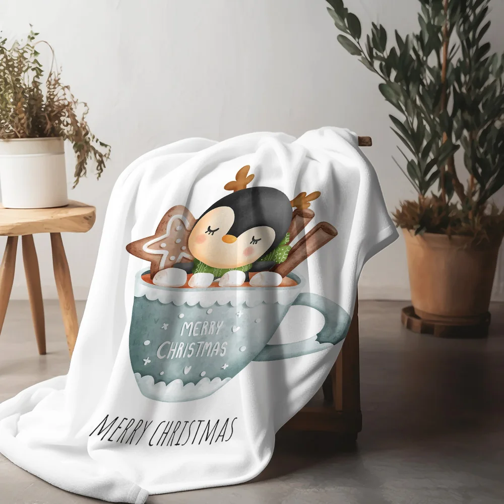 

Tuniu Merry Christmas Fleece Blanket - Cozy Winter Throw for Sofa Bed Bedroom Decoration Gift Idea