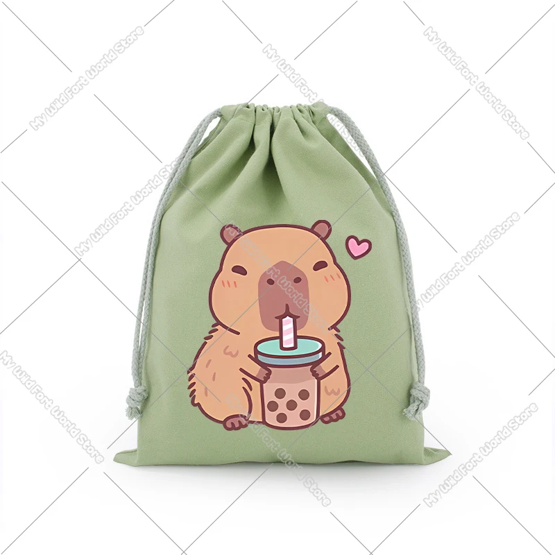 Nette Capybara Lagerung Kordelzug Tasche Tiere Cartoon Geburtstag Geschenk Taschen Mädchen Party Süßigkeiten Paket Schlüssel Münzfach Kinder Geschenk – Detail 6