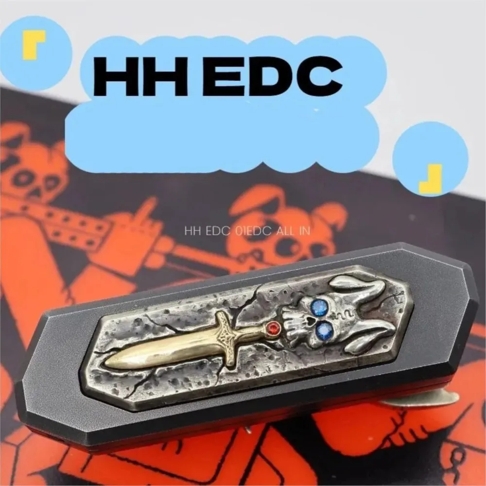 

Игрушка-антистресс HHEDC из нержавеющей стали с эффектом stonewash, кнопка-кошелек, фиджет-кнопка для снятия стресса
