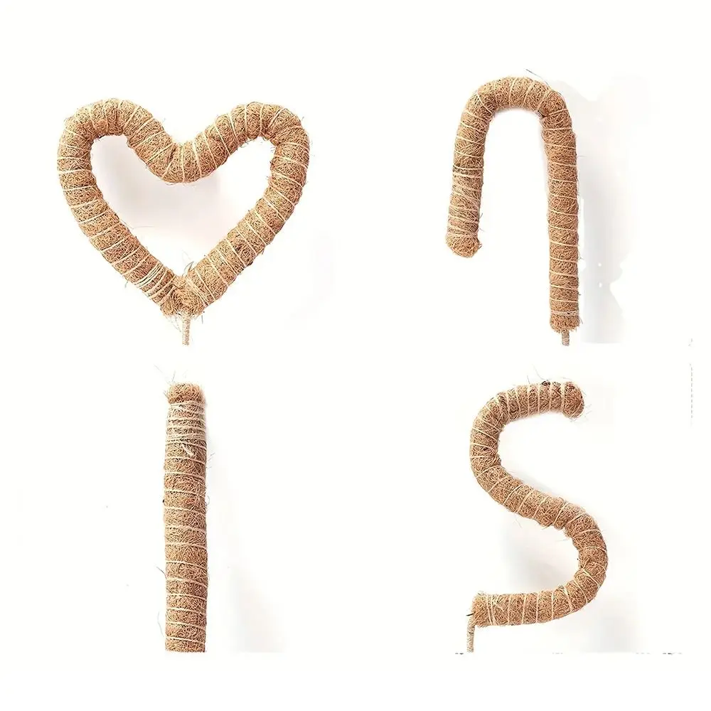 1Pcs Coconut Shell Moss Palm Cane Coir Totem Poles Gardening Coconut Rod Stretch Plant Climbing Frame 60/110cm Bendable