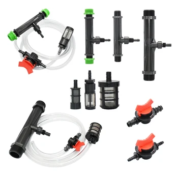 نظام الأسمدة فنتوري 1/2 3/4 1 1.5 بوصة الري فنتوري حاقن الأسمدة الأوتوماتيكي الأسمدة حقنة صمام تصفية