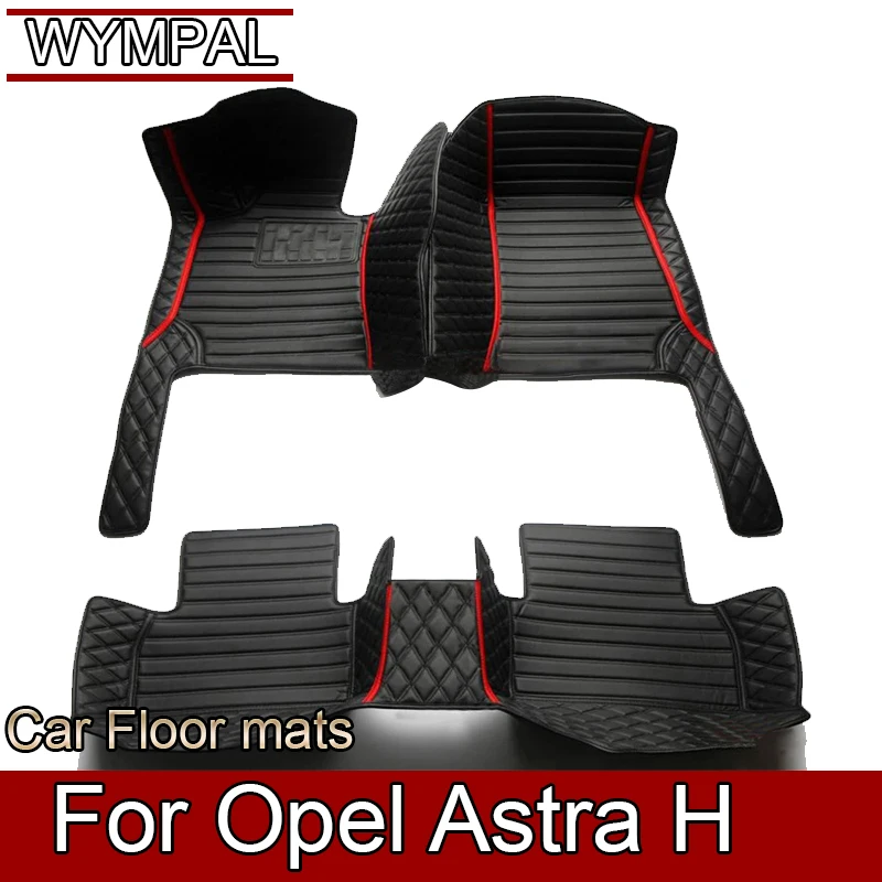 Custom Auto Luxury Leather Car Floor Mat For Opel Astra H 2004 2005 2006 2007 2008 Car Mat Full Set Women Waterproof Accessories