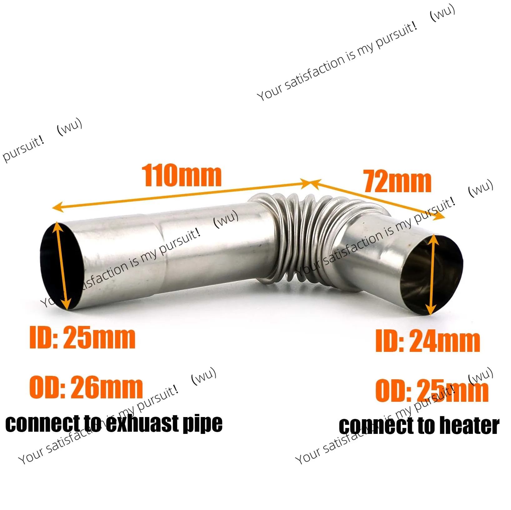 25mm & 26mm Exhaust Pipe Elbow Connectors for Portable Diesel Heater Caravan Campers