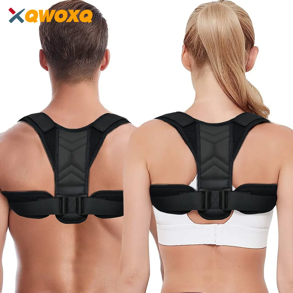 Corrector de postura para hombres y mujeres, soporte ajustable para la parte superior de la espalda que proporciona alivio del dolor en el cuello,