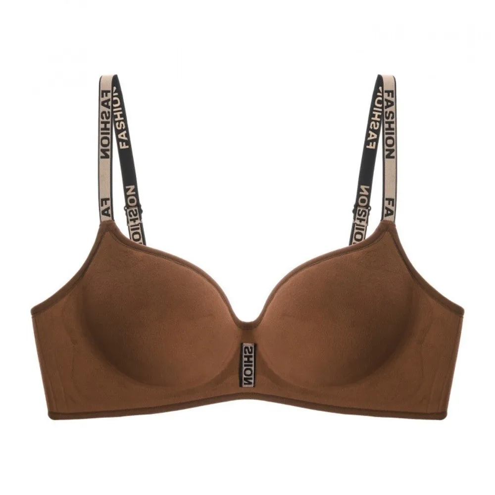 

Velvet Velvet Wireless V Bra Thick Chest Cushion Close-fitting Brassiere for Women Anti-sagging Shockproof Seamless Bras