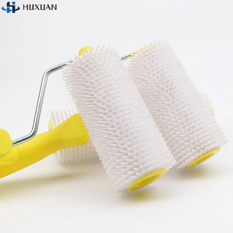 1PC 15/22CM Defoaming Drum Brush Spike Roller Latex Floor Self Compound Roller Leveling Screed Spiked Roller Paint Brush Roller