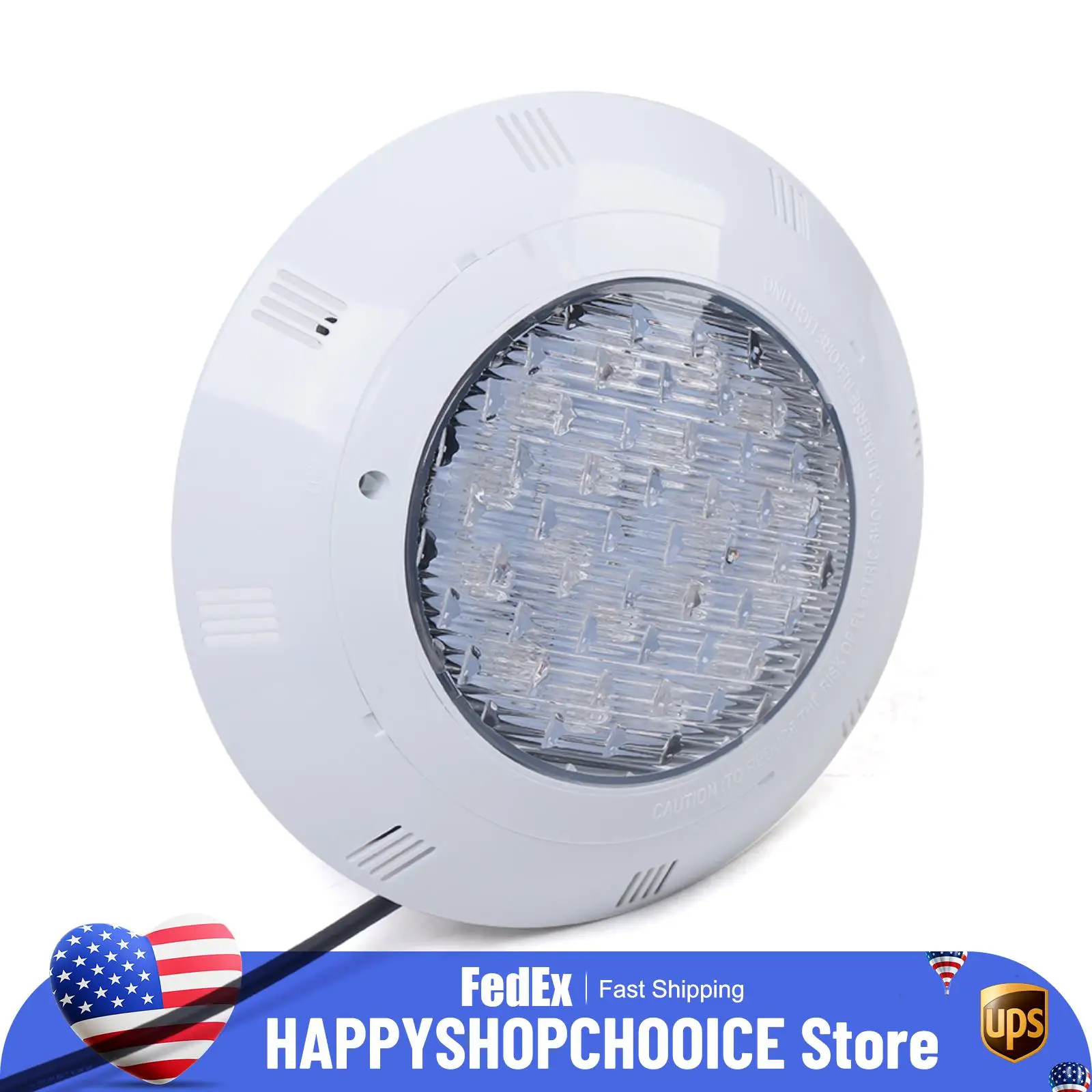 Lumière de piscine LED, éclairage de grande surface, lentille PC, plusieurs couleurs de lumière pour piscines, piscines de caractéristiques d'eau, parcs aquatiques 25W