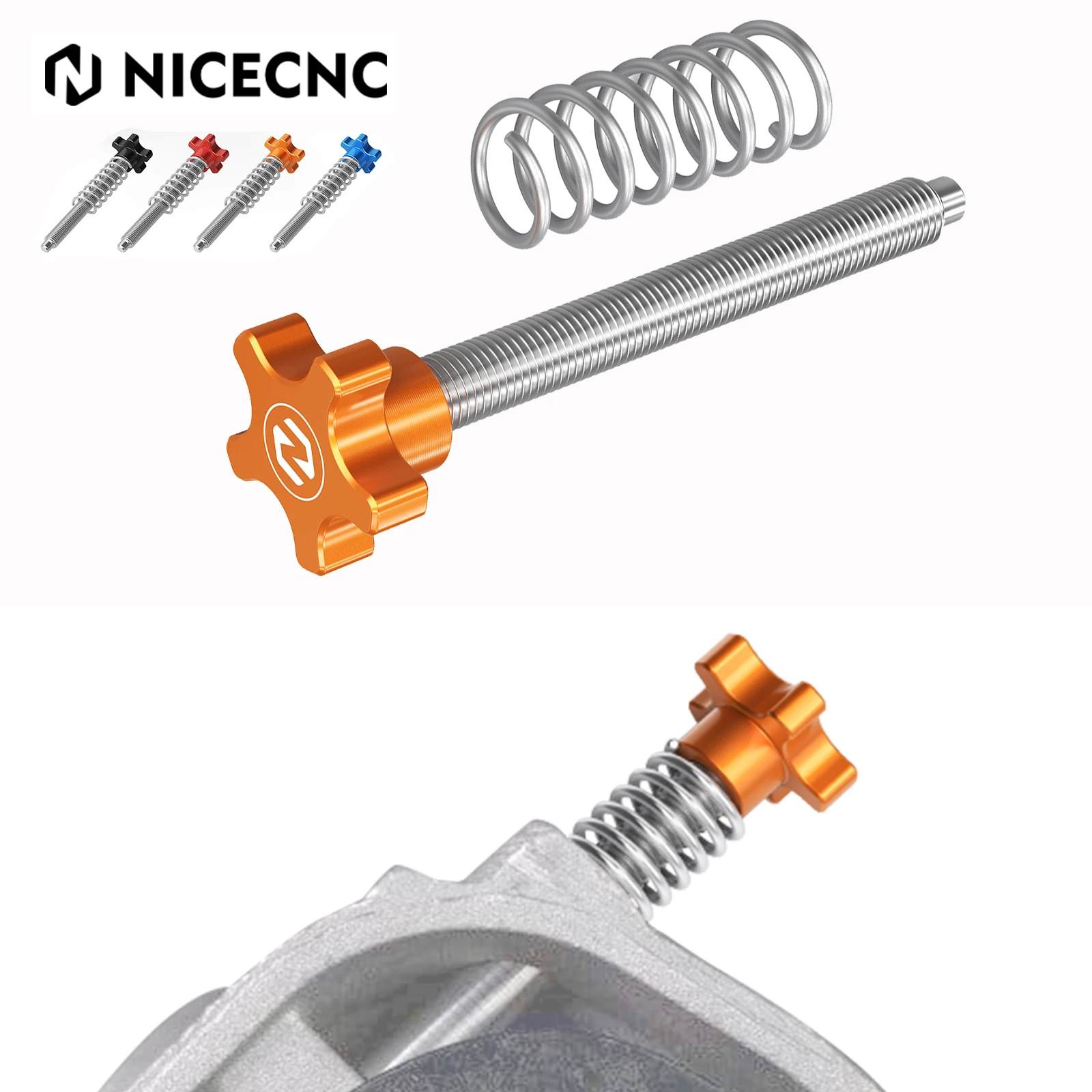 NICECNC Motorcycle Throttle Air Speed Idle Screw Bolt Adjuster For KTM 250 300 XCW TPi EXC TPi 2018-2023 150XCW TPI 20-23 Orange