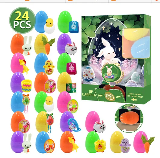 

12 Pack Easter Eggs Prefilled with Squishy Toy Kids Easter Egg Hunt Easter Basket Filler Easter Party Favor Classroom Activity