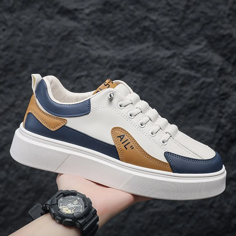 

Белые мужские туфли на платформе, повседневная обувь из искусственной кожи, дизайнерские роскошные кроссовки, мужские кроссовки, tenis masculino