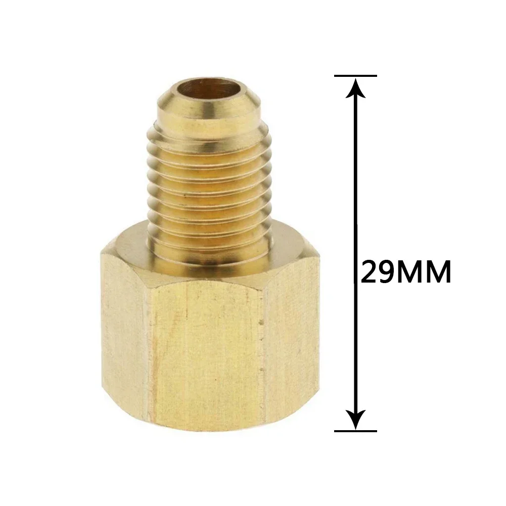 Nitrogen Pressure Reducer Adapter, Mangueira de Ar Condicionado, Latão Resistência à Corrosão, 1/4 "SAE AG X G 1/4" IG, 1Pc